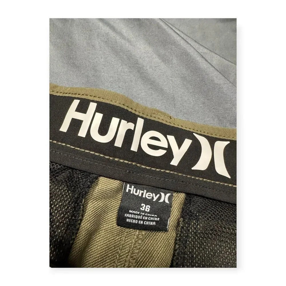 Hurley Brown Board Shorts Size 36 Surf Beach Swim Trunks Summer Shorts‎